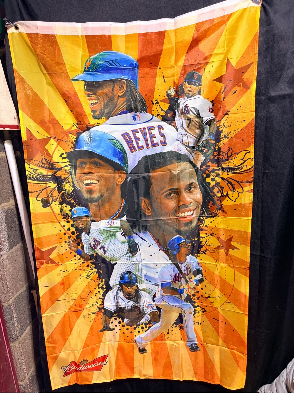 New York Mets Jose Reyes Budweiser Flag